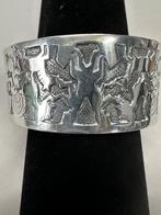 Massief 925‑zilver manchet‑armband van Priyo Salim ca 1970, Sieraden, Tassen en Uiterlijk, Armbanden, Ophalen of Verzenden, Zo goed als nieuw