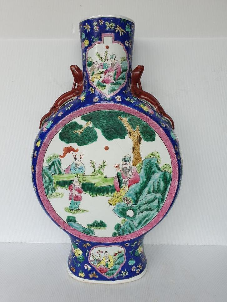 Chinees porselein - famille Rose - Moonflask - 45,5 cm, Antiek en Kunst, Antiek | Porselein, Ophalen of Verzenden