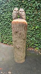 Tuinbeeld uilen brocante vintage 150 cm hoog sculptuur uil, Tuin en Terras, Tuinbeelden, Ophalen, Nieuw, Hout, Overige typen