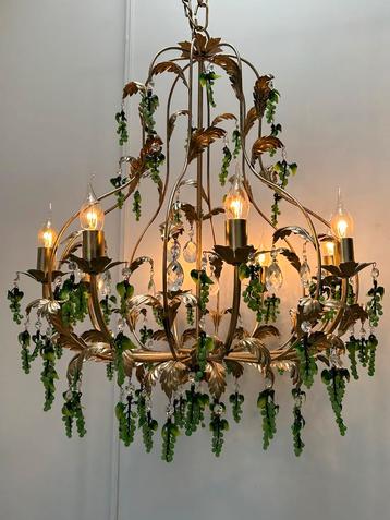 XL Murano grote groene druiven kroonluchter hanglamp kristal beschikbaar voor biedingen
