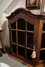 Eiken houten vitrine kast, Ophalen, Zo goed als nieuw, 25 tot 50 cm, 50 tot 100 cm
