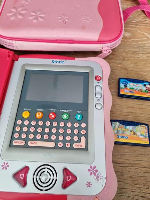 Storio 1 Vtech computer console met 2 spellen Disney Mickey, Kinderen en Baby's, Speelgoed | Vtech, Gebruikt, Ophalen of Verzenden