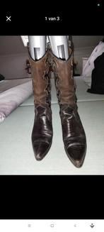 Prachtige leren Cowboy laarzen, Kleding | Dames, Ophalen of Verzenden, Gedragen, Bruin