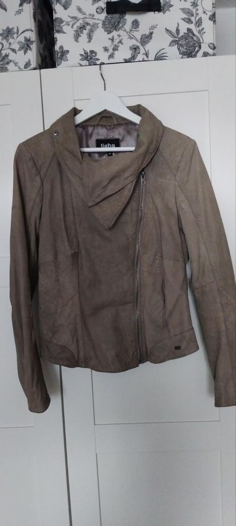 Tigha Leren Biker Jasje - Zo goed als nieuw, Maat 38/40 (M), Overige kleuren, Ophalen of Verzenden, Zo goed als nieuw