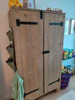 Steigerhouten Kledingkast, Kinderen en Baby's, Kinderkamer | Commodes en Kasten, Ophalen, Gebruikt, Kast, 50 tot 70 cm