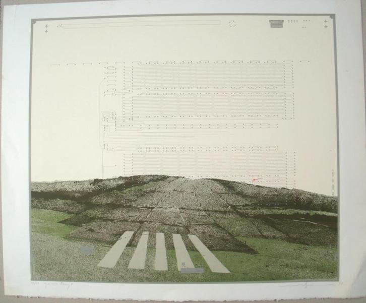 Martin Baeyens - (1943) - Genesis Day 7 -  zeefdruk  - 55/60, Antiek en Kunst, Kunst | Etsen en Gravures, Ophalen of Verzenden