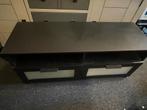 Zwart TV-meubel, Huis en Inrichting, Ophalen, Gebruikt, 100 tot 150 cm, Glas