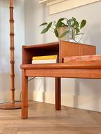 Vintage telefoontafel gangbank teak hout jaren 50/60 Deens, Huis en Inrichting, Kasten | Overige, Ophalen, Zo goed als nieuw