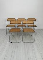 1/5 Plia Cane Klapstoel Giancarlo Piretti Anonima Castelli, Huis en Inrichting, Stoelen, Bruin, Ophalen of Verzenden, Zo goed als nieuw