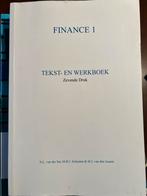 Finance I Tekst- en Werkboek, Gelezen, Ophalen of Verzenden