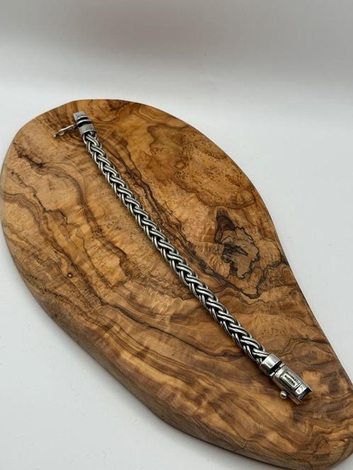 “KATJA” buddha to buddha 24cm, maat: G “GEPOLIJST”, Sieraden, Tassen en Uiterlijk, Armbanden, Zo goed als nieuw, Zilver, Ophalen of Verzenden