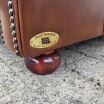Chesterfield bankstel in leer cognac bruin. Delta, Burnley., Ophalen, Gebruikt, Leer