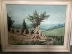 Landschap met Korenschoven, Antiek en Kunst, Kunst | Schilderijen | Klassiek, Ophalen of Verzenden