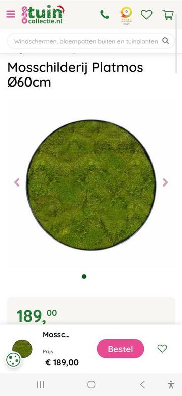 Mos schilderij - diameter 60cm beschikbaar voor biedingen