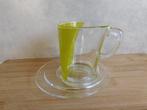 Koffieglas en schotel Senseo Groen Marcel Wanders DE, Ophalen of Verzenden, Overige stijlen, Kop(pen) en/of Schotel(s), Glas