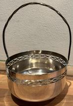 Vintage verzilverde bonbonnière met hengsel, Antiek en Kunst, Ophalen of Verzenden, Zilver