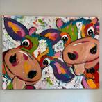 Origineel doek van Liz - De vrolijke koeien, Ophalen, 125 cm of meer, Zo goed als nieuw, Schilderij
