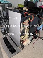 GEZOCHT: Jura koffiemachines GEBRUIKT of DEFECT!, Witgoed en Apparatuur, Koffiezetapparaten, Ophalen of Verzenden, Gebruikt