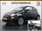 Fiat 500C 500S Cabrio Leer Turbo Sport TwinAir Sport Pdc Ele, Auto's, Fiat, Gebruikt, Cabriolet, Zwart, Bedrijf