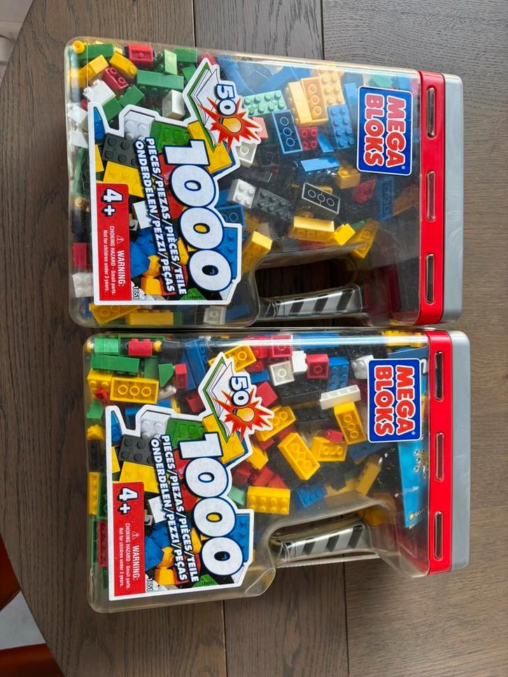 2x Originele Mega Bloks 1000 Pieces uit 2005, Kinderen en Baby's, Speelgoed | Bouwstenen, Zo goed als nieuw, Megabloks, Ophalen of Verzenden