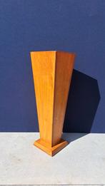 Vintage houten staander, zuil, planten bak, bloempot, Minder dan 50 cm, Gebruikt, Vintage, Minder dan 50 cm