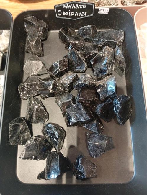 Zwarte Obsidiaan ruw, Verzamelen, Mineralen en Fossielen, Mineraal, Ophalen of Verzenden