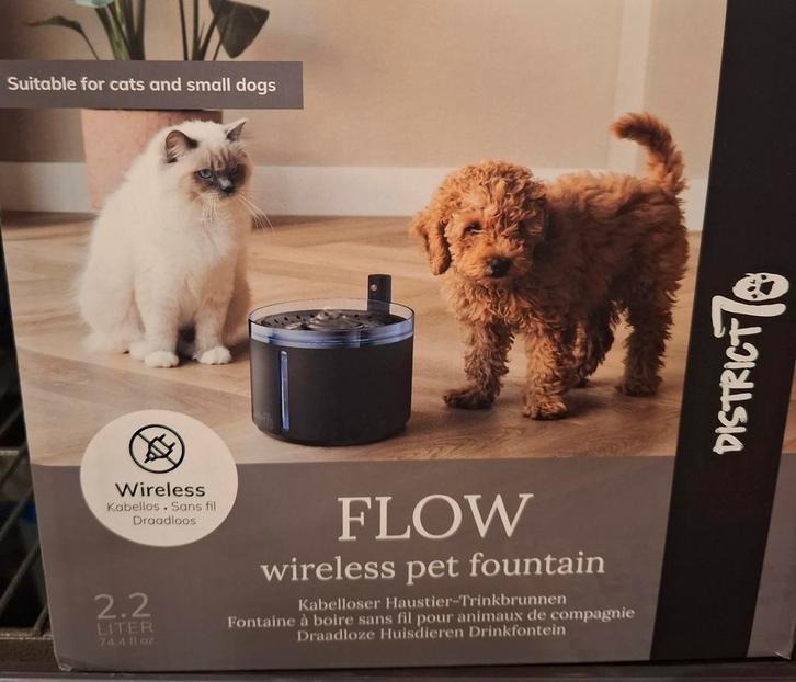 FLOW draadloze kattenfontein met bewegingssensor, Dieren en Toebehoren, Kattenvoerbakken en Drinkbakken, Ophalen of Verzenden