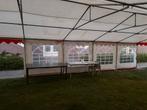 2 stuks partytent 6x12 meter met rood-wit zeil, Ophalen, Gebruikt, Partytent, 4 tot 6 meter