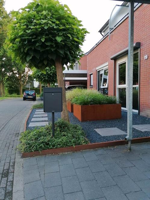 Super mooie grote bloembakken cortenstaal 3mm 100x100x50, Tuin en Terras, Bloembakken en Plantenbakken, Nieuw, Metaal, Binnen