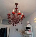 Kroonlucht lamp rood, Ophalen, Zo goed als nieuw, Glas