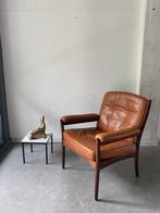 G-mobel vintage jaren 60 70 leder fauteuil gmobel, Ophalen, ., 2de hands, .