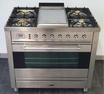 🍀Luxe Fornuis Boretti 90cm RVS 5 pits frytop 1 oven beschikbaar voor biedingen