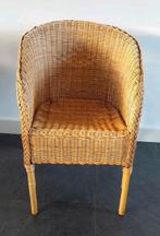 Rieten stoel, Huis en Inrichting, Stoelen, Ophalen, Zo goed als nieuw, Bruin, Eén