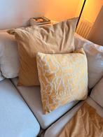 Okergele Kussens & Plaid Set - Ikea, Ophalen of Verzenden, Gebruikt, Geel, Vierkant
