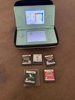 Nintendo DS + 5 Spellen, Ophalen of Verzenden, Gebruikt, Overige modellen, Overige typen