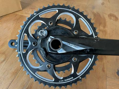 Vermogensmeter Quarq Dzero, met crank en kettingbladen, Fietsen en Brommers, Fietsonderdelen, Zo goed als nieuw, Racefiets, Crankstel of Pedalen