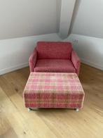 Fauteuil met hocker, Chanel retro, Minder dan 75 cm, Gebruikt, Stof