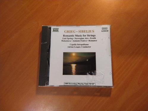CD Grieg • Sibelius. Romantic Music For Strings., Cd's en Dvd's, Cd's | Klassiek, Zo goed als nieuw, Barok, Ophalen of Verzenden