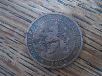 Bronzen Cent 1906 van koningin Wilhelmina #462 beschikbaar voor biedingen