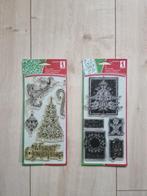 Kerst stempelen (twee sets), Hobby en Vrije tijd, Stempelen, Clearstamp, Ophalen of Verzenden, Zo goed als nieuw