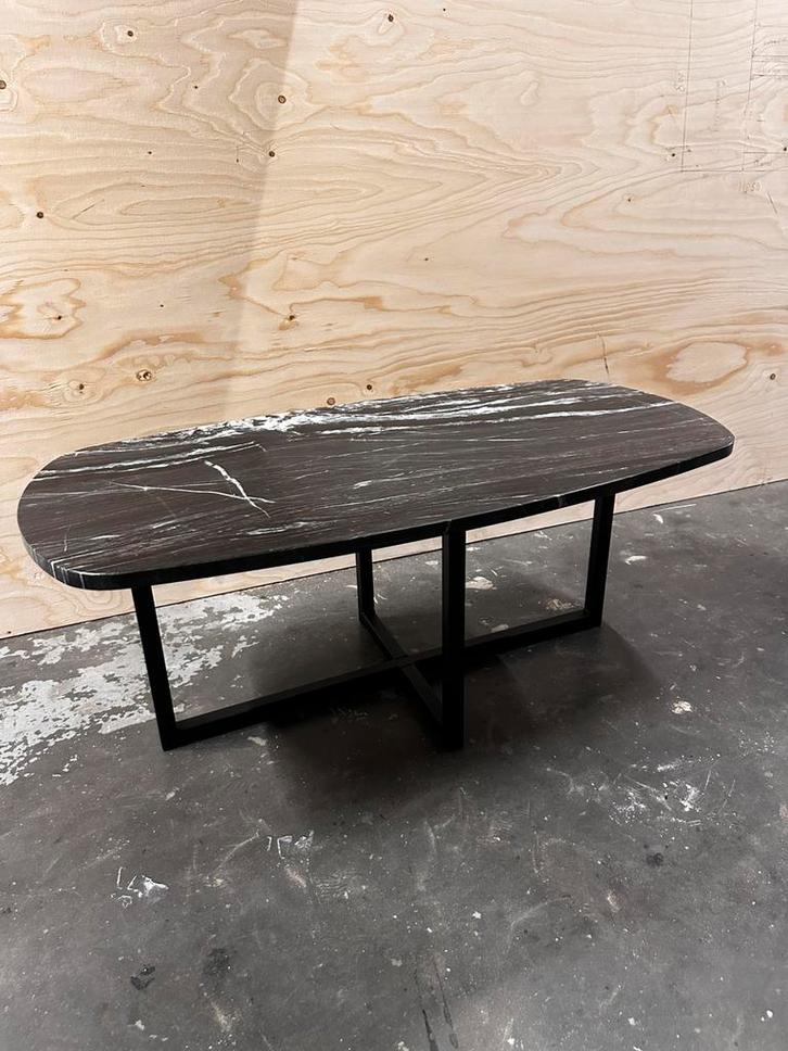 Prachtige kwartaiet salontafel, deens ovaal, Huis en Inrichting, Tafels | Salontafels, Zo goed als nieuw, Minder dan 50 cm, 50 tot 100 cm