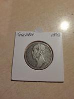 Zilveren Gulden 1843 - Willem II - Fraai, Ophalen of Verzenden
