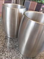 RVS WIJNKOELERS DUBBELWANDIG, Ophalen of Verzenden, Metaal, Minder dan 50 cm, Minder dan 5 flessen