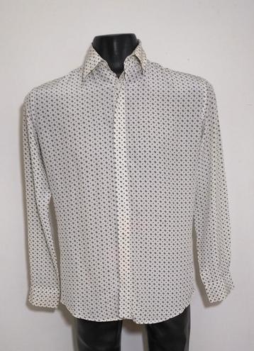 Krijtwit haute couture overhemd van 100% zijde by Jil Sander beschikbaar voor biedingen