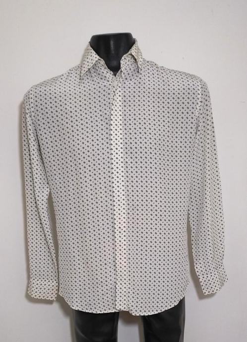 Krijtwit haute couture overhemd van 100% zijde by Jil Sander, Kleding | Heren, Overhemden, Zo goed als nieuw, Halswijdte 38 (S) of kleiner