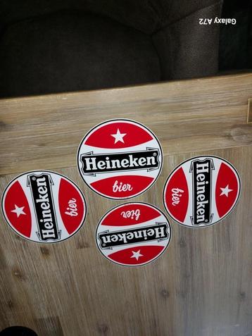 4 x Heineken sticker 15 cm.   4x voor 10 Euro per 4 