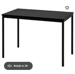 Zwarte IKEA 4 persoons Sandsberg tafel inlc. 4 kuipstoeltjes, Ophalen, 100 tot 150 cm, 50 tot 100 cm, Zo goed als nieuw