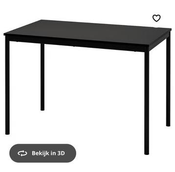 Zwarte IKEA 4 persoons Sandsberg tafel inlc. 4 kuipstoeltjes beschikbaar voor biedingen