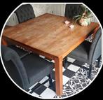 Vierkante Eiken tafel 140 x 140 cm 76 cm hoog, Huis en Inrichting, Tafels | Eettafels, Ophalen