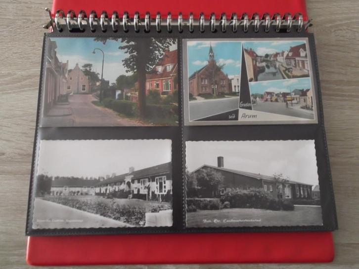 Album met 96 ansichten van dorpen, steden van Friesland., Verzamelen, Ansichtkaarten | Nederland, Gelopen, Friesland, 1960 tot 1980